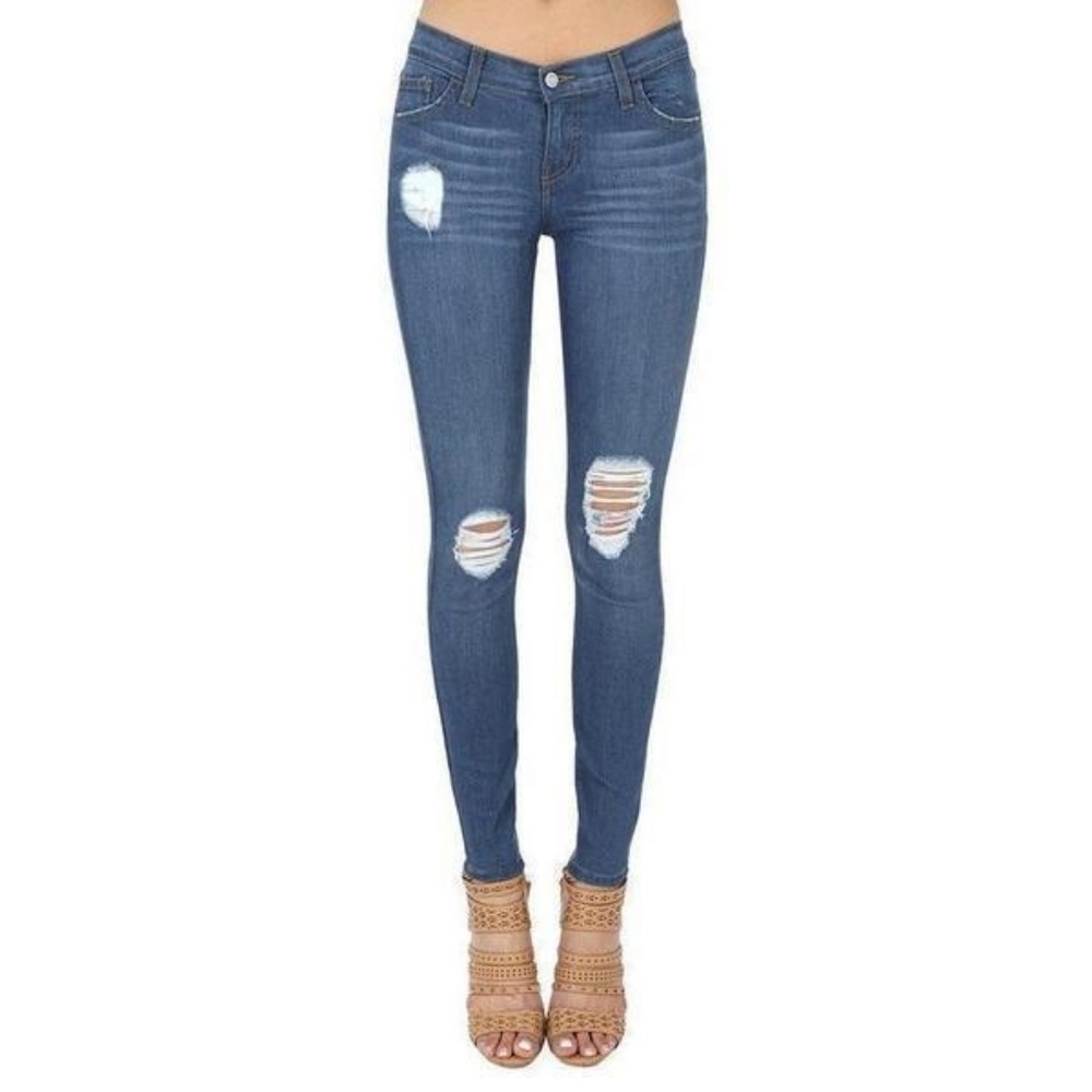 Judy Blue Distressed Denim Skinny Jeans